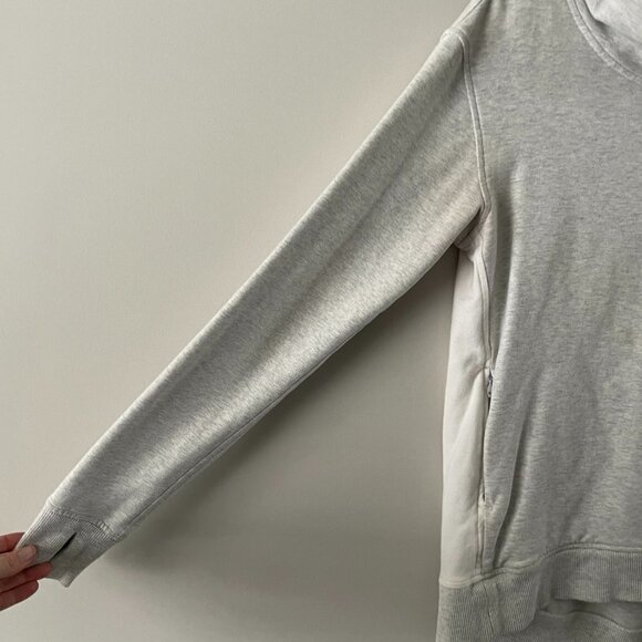 Lululemon Athletica Cowl Neck Pullover Activewear Long Sleeve Sweatshirt Gray 4 - Picture 4 of 8